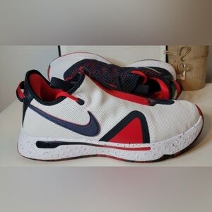 Nike PG 4 USA Basketball Shoes White-Obsidian-University Red size 10 men’s